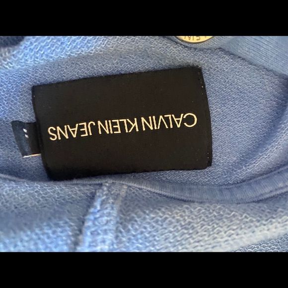 Calvin Klein Ladies Blue Dip Dye Hoodie Size M - Picture 5 of 6